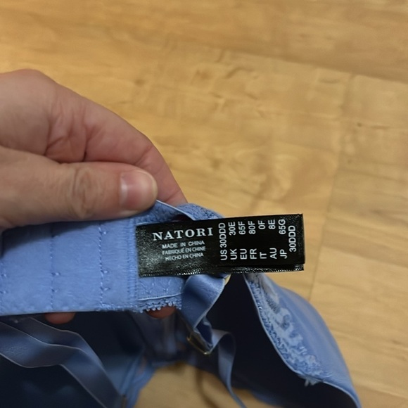 NWT Natori Feathers Plunge Bra in Coastal Blue, size 30DDD - Picture 6 of 6